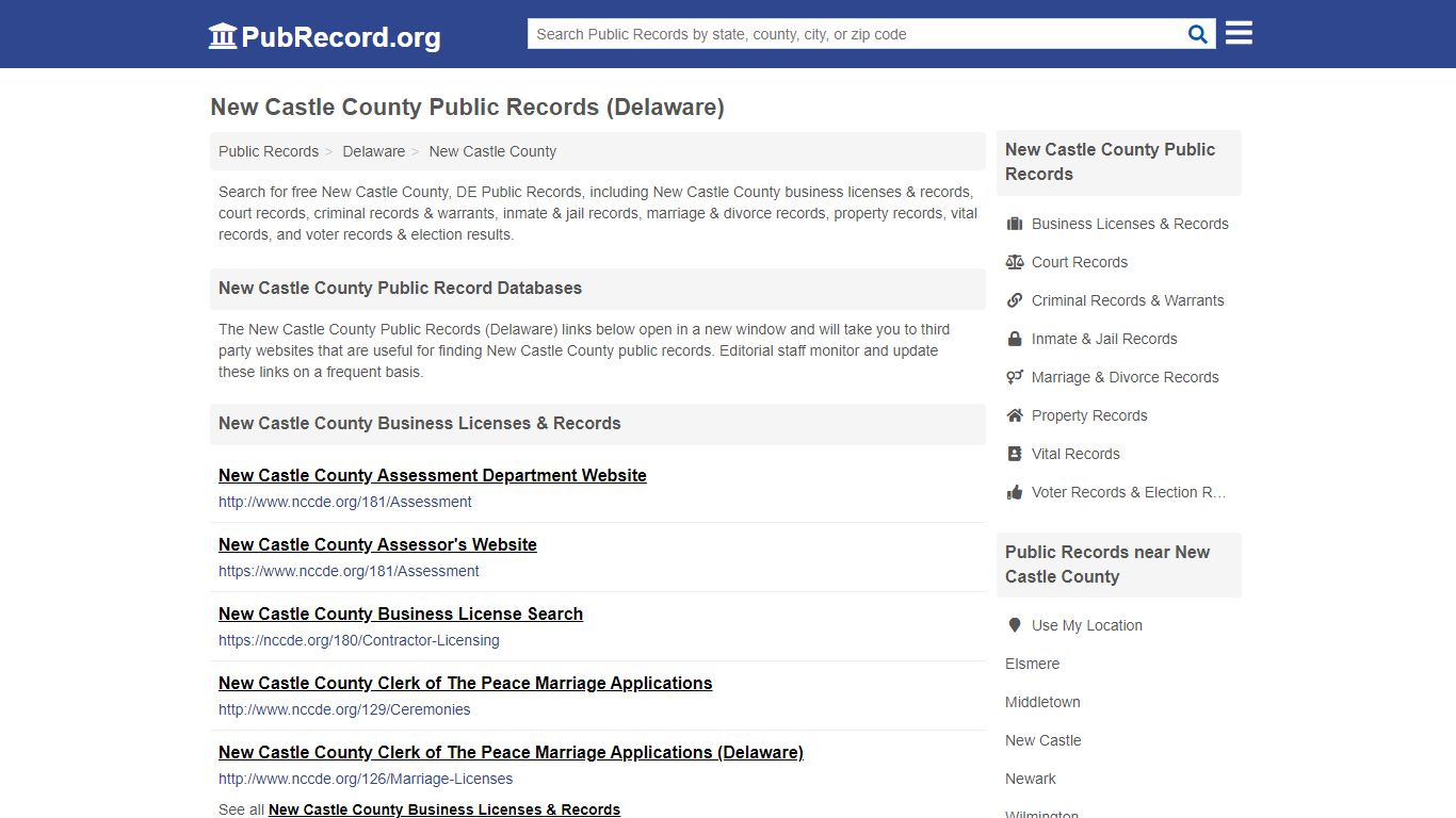 New Castle County Public Records (Delaware) - PubRecord.org