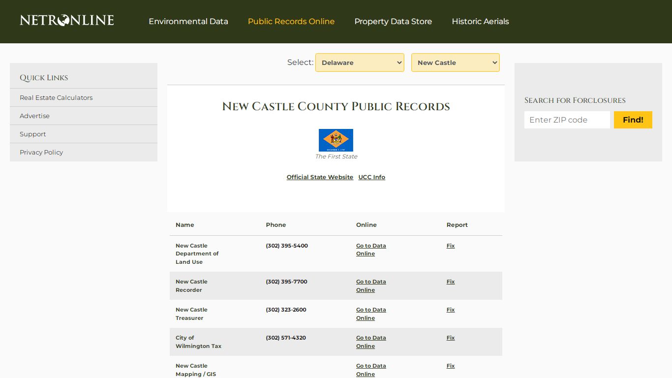 New Castle County Public Records - NETROnline.com